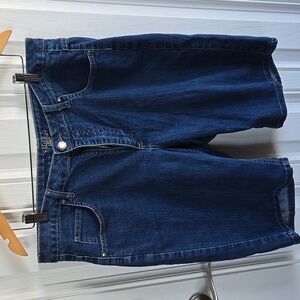 Riders by Lee Women's Dark Blue Jean Shorts Size 14